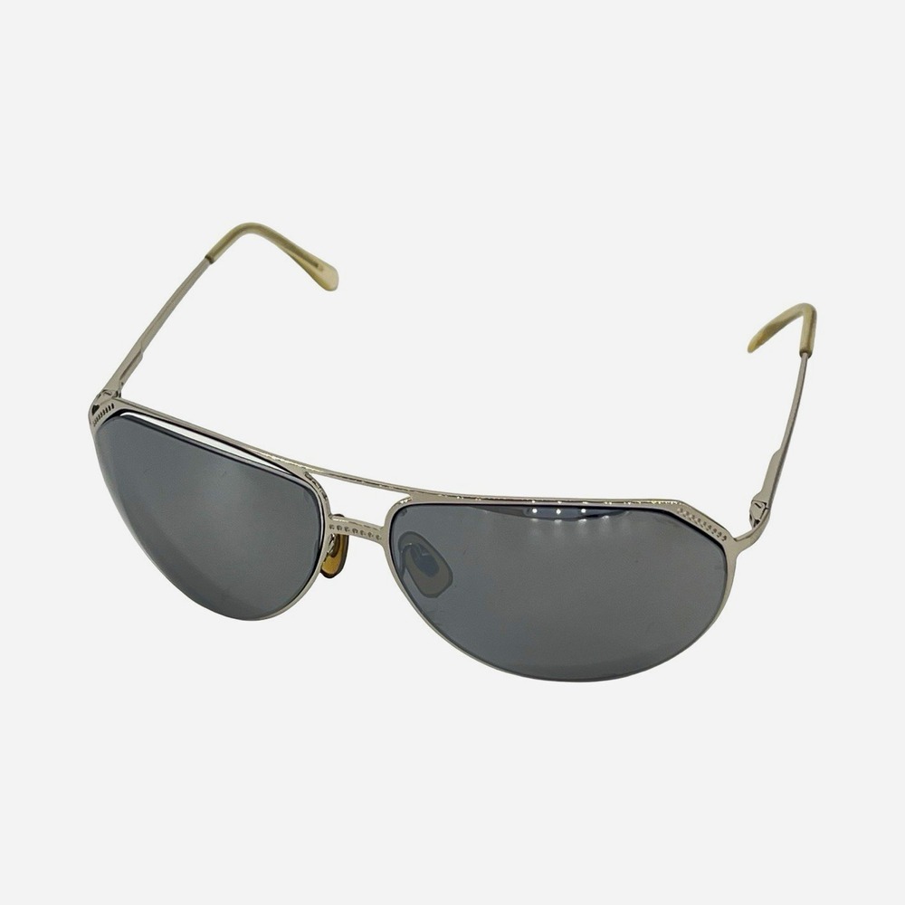 DYCE Men's Aviator Sunglasses Silver Metal Frame Gray Tinted Lens DYVS 524058C